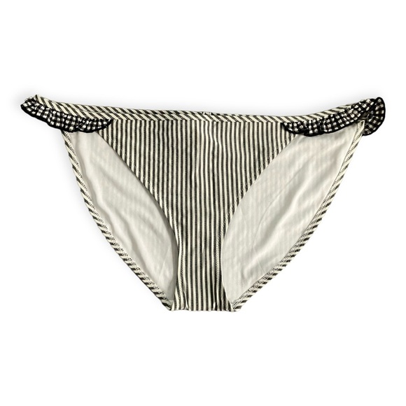 aerie Other - Aerie Womens black and white ruffle seersucker bikini bottoms
